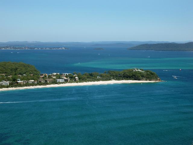 a view of shoal bay from Tomaree Head lookout