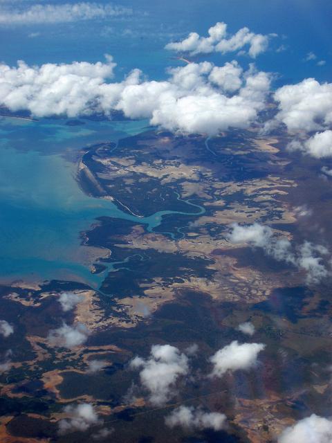 an aerial view of the cape palmerston national park, tropical north queensland