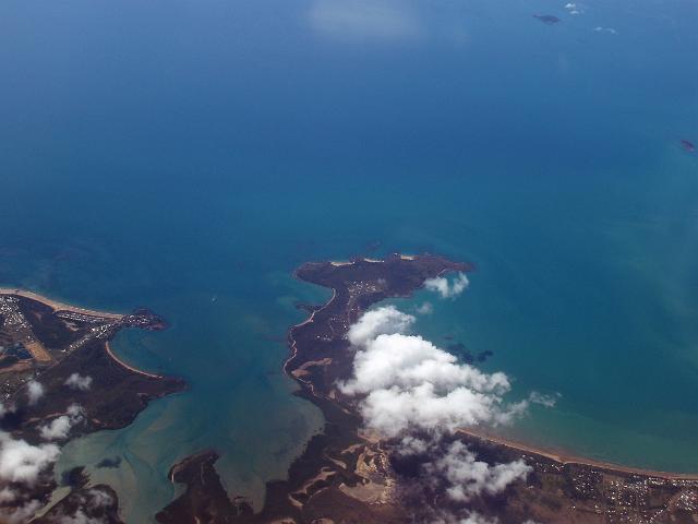 an aerial photography view of freshwater point on the queensland coast
