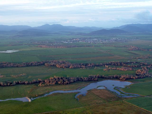 an aerial view of the queensland country town of proserpine on the bruce highway