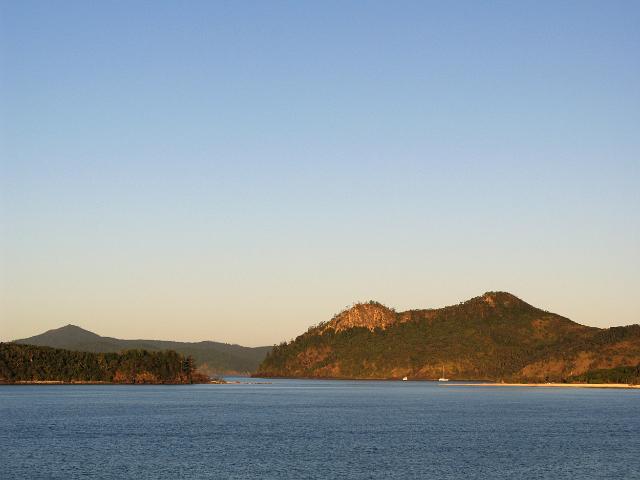 peace and tranquility, sunset over over calm waters around the whitsunday islands