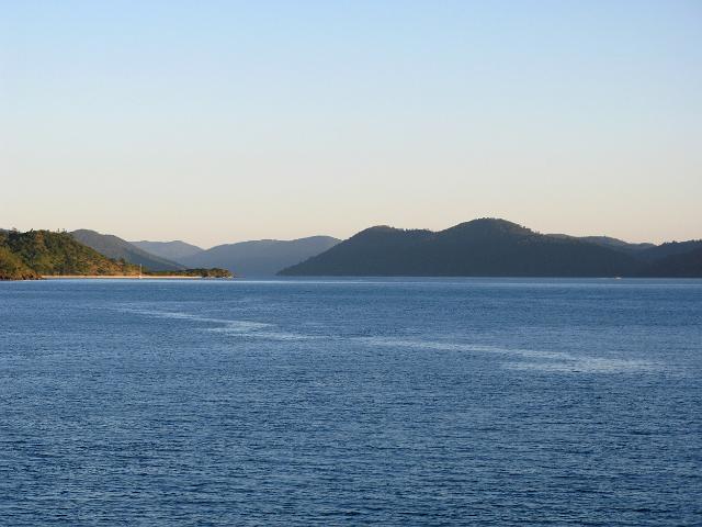 calm sheltered waters within the whitsunday island group, queensand, australia.