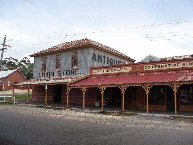 historic metal clad grainstore building, maldon victoria