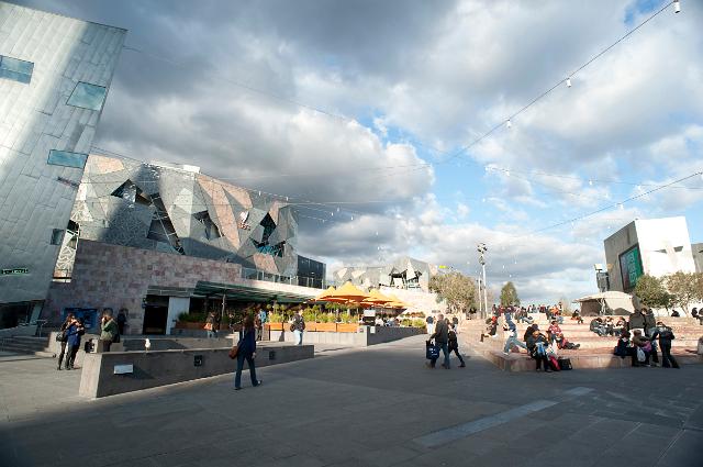 Federation Square in Melbourne, Australia is a public square in the city centre which is a civic centre and mixed-use development