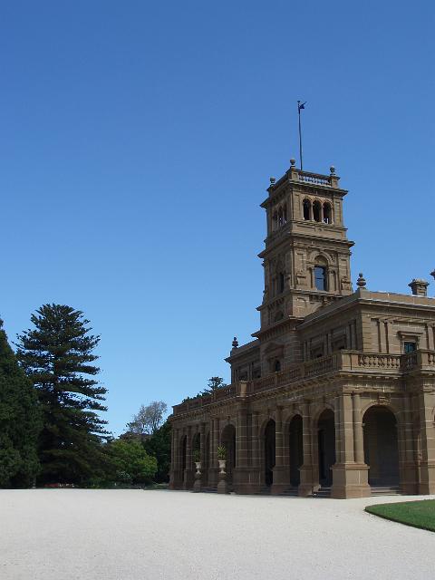 italianate mansion building in werribee park, victoria,
