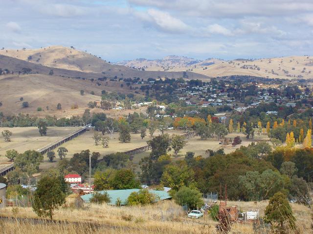 wooden trestle bridges over the Murrumbidgee River