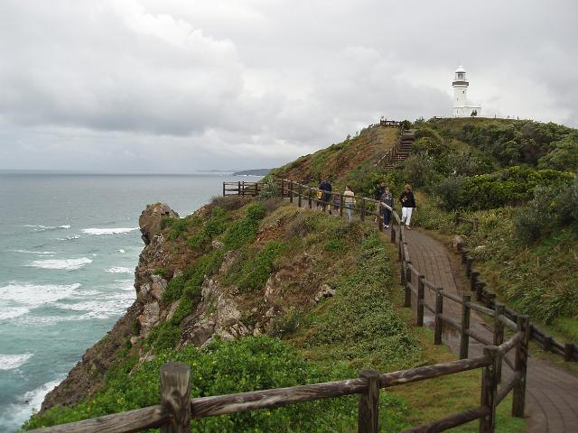 people on the walking track at cape byron, byron bay