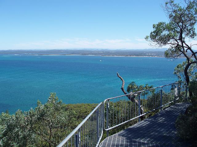 looking towards hawks nest from the tomaree head walkways