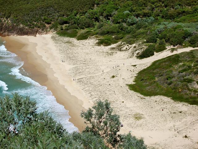 surfers on zenith beach near shoal bay, port stephens