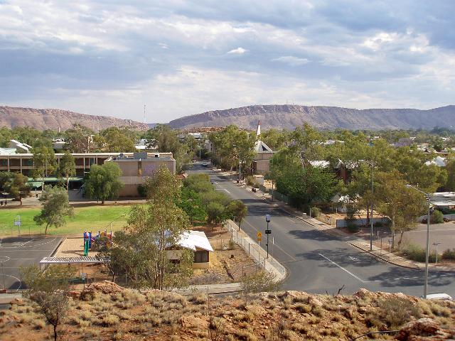 a view of bath street alice springs