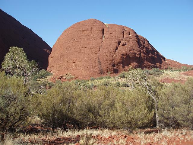 on of 36 sandstone rock domes which make up kata tjuta, as known as the olgas