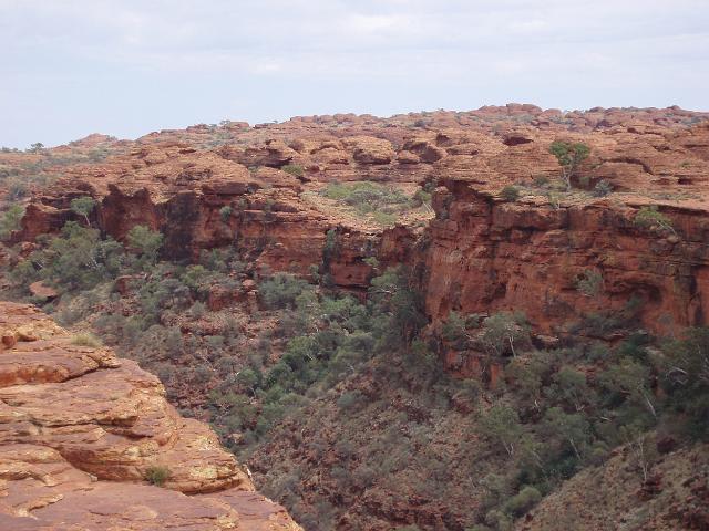 looking back towards the garden of eden from the other side of kings canyon, eroded rock dome formations stretch into the distance