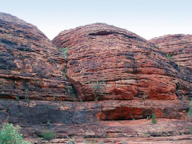 eroded sandstone domes known as the lost city near kings canyon, NT