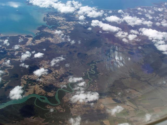 view from the air of cape palmerston national park
