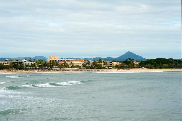 Noosa beach and waterfront, a popular resort and surfing destination in Queensland, Australia