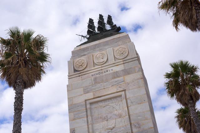 The pioneer monument in Glenelg, Adelaide, Australia a popular beachfront suburb and the oldest European settlement in South Australia