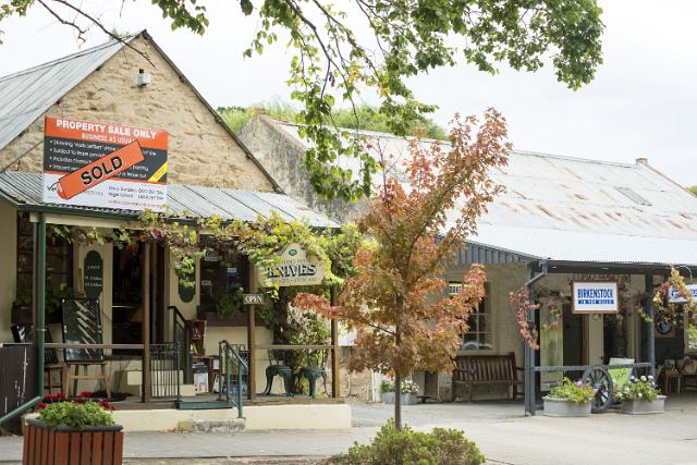Quaint old shops in the historic town of Hahndorf in the Adelaide Hills region of South Australia