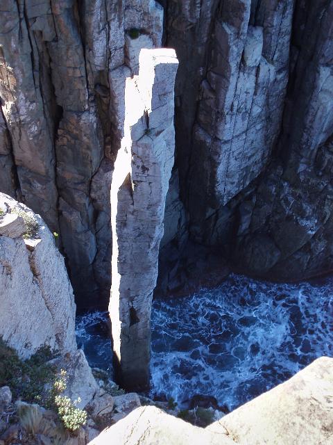 the totem pole rock formation on cape hauy, tasmania