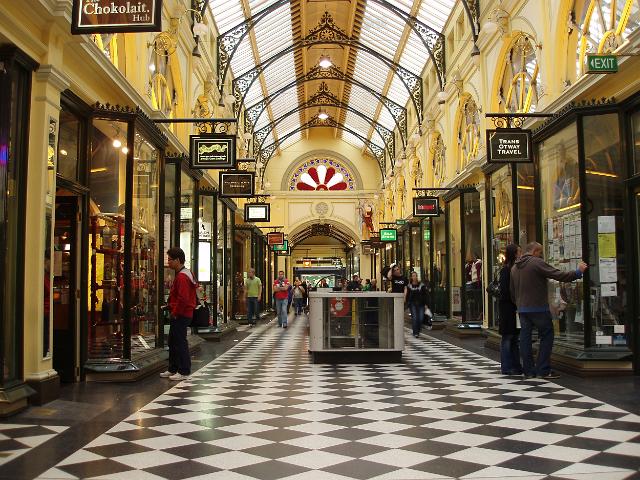 the royal arcade is one of several historic covered shopping arcades in central melbourne