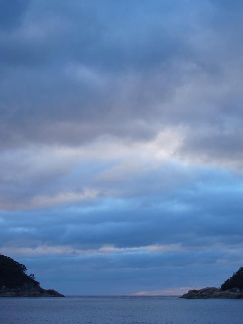 early morning light over the sheltered waters of refuge cove, wilsons promontory national park